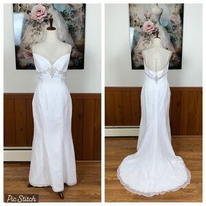 Pretty Vintage Y2K Moonlight Chiffon Wedding Gown!